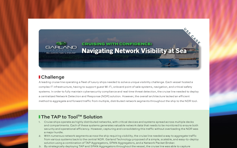 Cruising with Confidence: Navigating Network Visibility at Sea