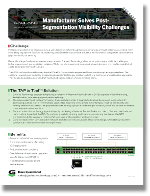 Case Study: Manufacturer Solves Post-Segmentation Visibility Challenges