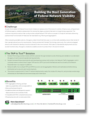 Case Study: Building the Next Generation  of Federal Network Visibility