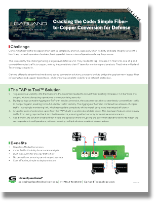 Case Study: Cracking the Code: Simple Fiber-to-Copper Conversion for Defense