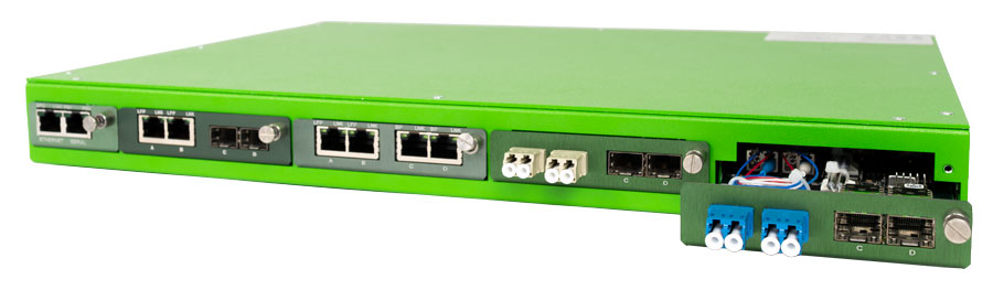 Garland Technology M1G1ACE 1U modular network TAP chassis with four TAP module slots