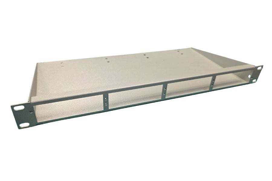 Garland Technology RMS-1U 1U tray mount plate with four portable TAP slots